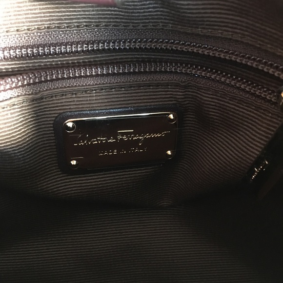 Ferragamo Selene Patent Oxblood Tote - Picture 4 of 6